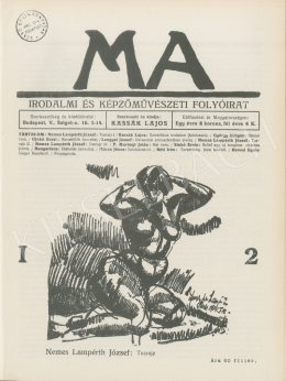  Nemes Lampérth, József - Cover of MA with a tint-drawing of József Nemes Lampérth